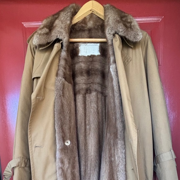 Mink-lined Winter Coat- size 10 - Picture 1 of 9